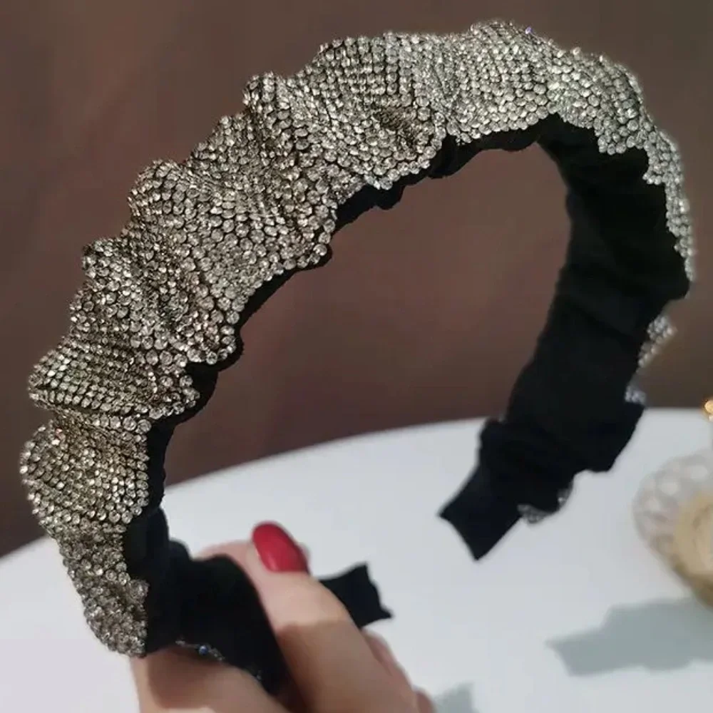 Elegant Brown  and Crystal Rhinestone Headband